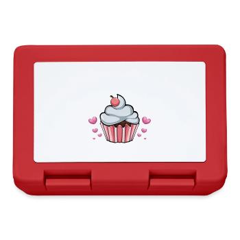 Soyez un joli cupcake dans la mer des muffins - Boîte à goûter - rouge - Devant