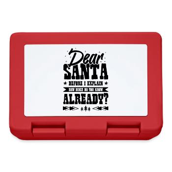 Dear Santa - Lunchbox - red - Front