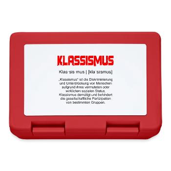 Eine Definition - Klassismus - Brotdose - Rot - Vorne