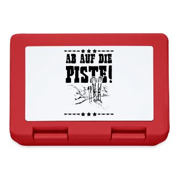 ab auf die piste - Brotdose - Rot - Vorne