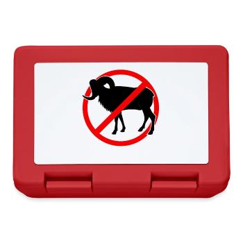 Chèvres ou mouflons interdits - chèvre - Boîte à goûter - rouge - Devant