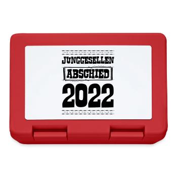 junggesellen Abschied Jga 2022 - Brotdose - Rot - Vorne