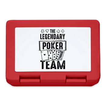Équipe de poker - Boîte à goûter - rouge - Devant