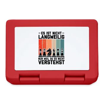 Schach - Brotdose - Rot - Vorne