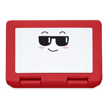 Sunglasses laugh face - Lunchbox - red - Front