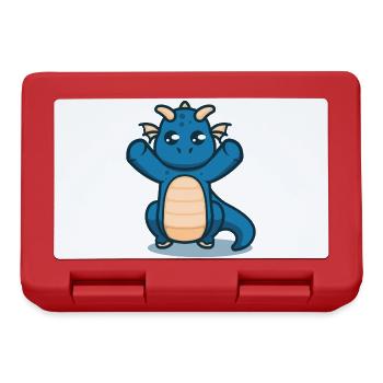 Süßer Baby Drache will auf den Arm - Brotdose - Rot - Vorne