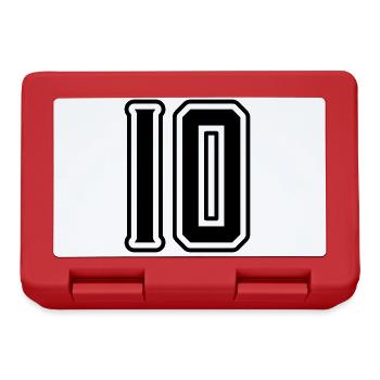 10 Zahl symbol - Brotdose - Rot - Vorne