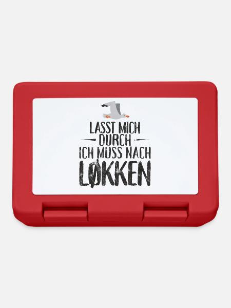 Lasst mich durch nach Løkken Loekken Möwe - Brotdose - Rot