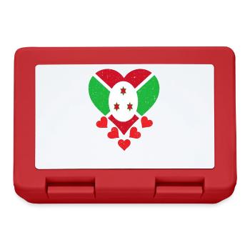 Burundi Love heart flag for Burundian pride - Lunchbox - red - Front