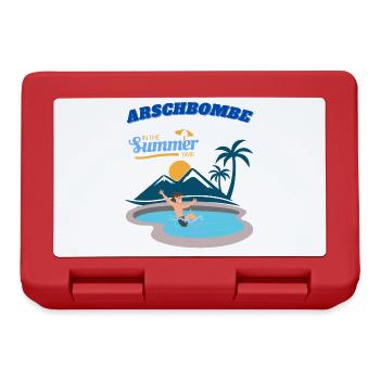Zone aquatique paradisiaque en été - Boîte à goûter - rouge - Devant