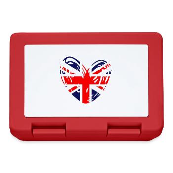 Union Jack Heart | UK Flag | British - Lunchbox - red - Front