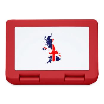 Union Jack Map | UK Flag | Britain | UK - Lunchbox - red - Front