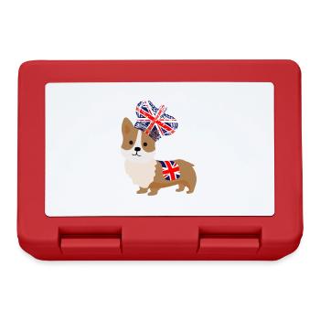 The Queens Platinum Jubilee Corgi Emoji - Lunchbox - red - Front