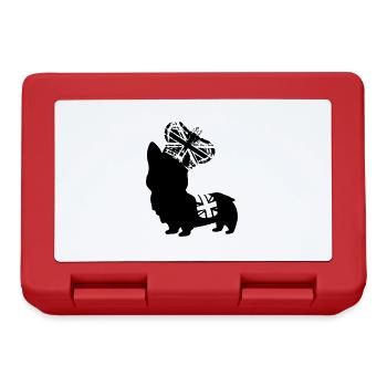 Das Queens Platinum Jubilee Corgi Emoji - Brotdose - Rot - Vorne