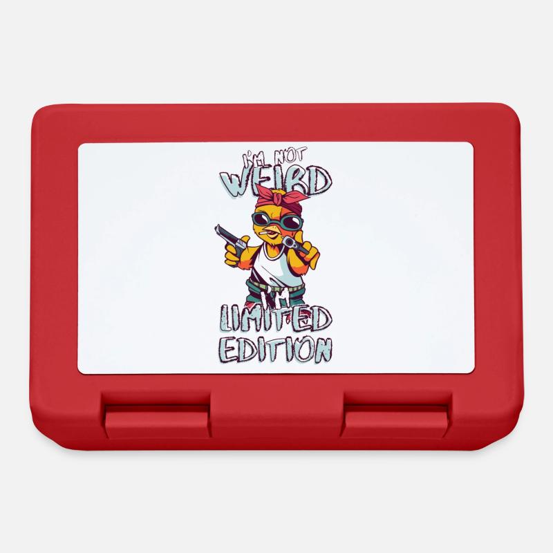 Cooles Cartoon Küken - Limited Edition - Spruch - Brotdose - Rot