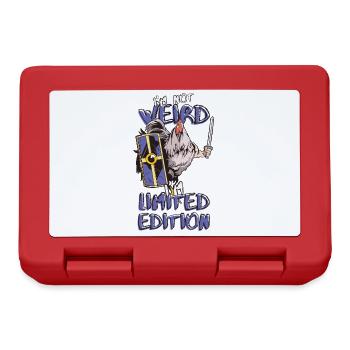 Cartoon Chicken Knight - Limited Edition - Saying - Lunchbox - red - Front