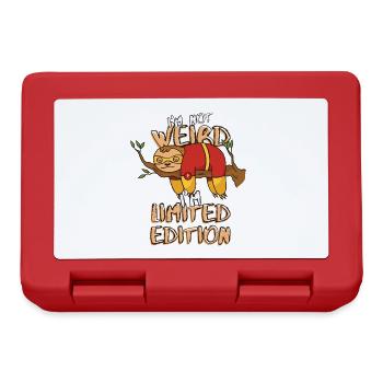 Cool Cartoon Sloth - Limited Edition - Saying - Lunchbox - red - Front