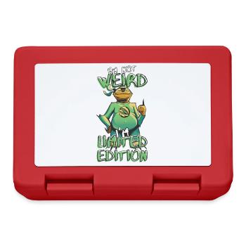Cooles Cartoon Faultier - Limited Edition - Spruch - Brotdose - Rot - Vorne