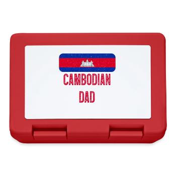 J’ai deux titres Cambodgien et Papa Cambodge - Boîte à goûter - rouge - Devant