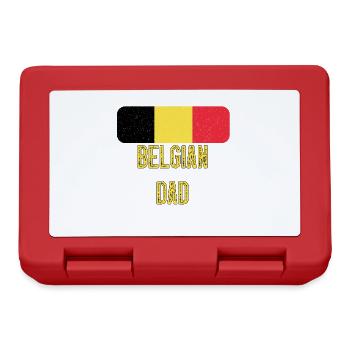 J’ai deux titres belge et papa Belgique - Boîte à goûter - rouge - Devant
