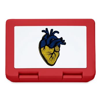 I Stand With Ukraine Flag Heart - Lunchbox - red - Front