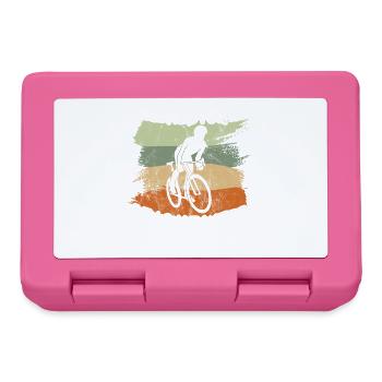 Gegenwind Formt den Charakter Fahrrad Spruch - Brotdose - Pink - Vorne