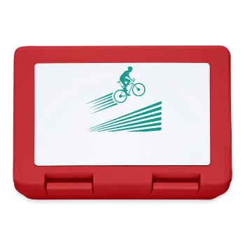 Gegenwind Formt den Charakter Fahrrad Spruch - Brotdose - Rot - Vorne