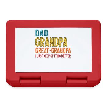 Papa Grand-père Arrière-grand-père Fête des pères - Boîte à goûter - rouge - Devant
