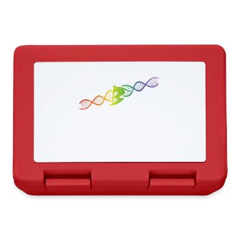 DNA Helix Rainbow Genetics Surfing Colorful - Lunchbox - red - Front