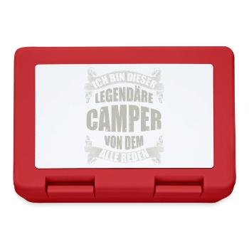 Legendärer Camper Spruch - Brotdose - Rot - Vorne