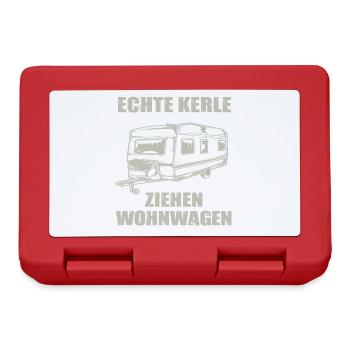 Echte Kerle Ziehen Wohnwagen - Brotdose - Rot - Vorne