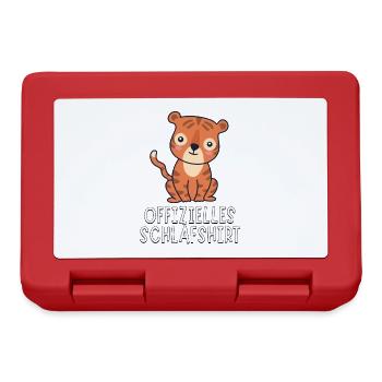 Offizielles Schlafshirt - Süßer Baby Tiger - Brotdose - Rot - Vorne