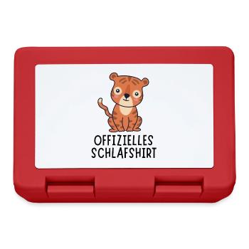 Offizielles Schlafshirt - Süßer Baby Tiger - Brotdose - Rot - Vorne