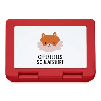 Official Sleeping Shirt - Sweet Fox with Face - Lunchbox - red - Front