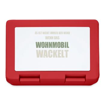 Cooles Camper Reisemobil Wohnmobil Fun Shirt - Brotdose - Rot - Vorne
