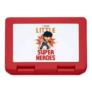 Kindergarten teacher raises little superheroes - Lunchbox - red - Front