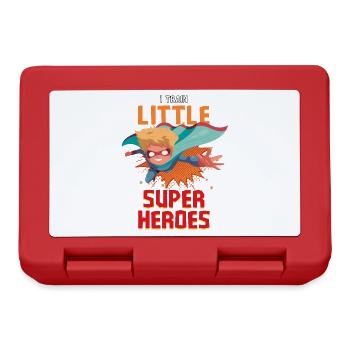 Kindergarten teacher raises little superheroes - Lunchbox - red - Front
