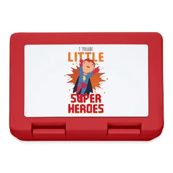 Kindergarten teacher raises little superheroes - Lunchbox - red - Front