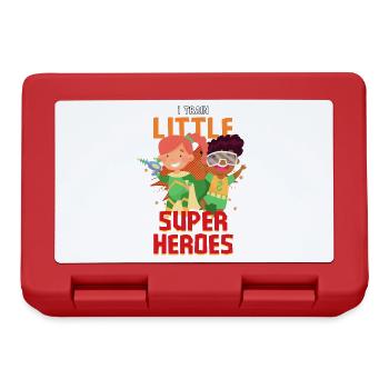 Kindergarten teacher raises little superheroes - Lunchbox - red - Front