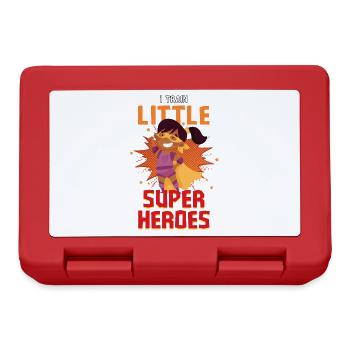 Kindergarten teacher raises little superheroes - Lunchbox - red - Front