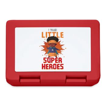 Kindergarten teacher raises little superheroes - Lunchbox - red - Front