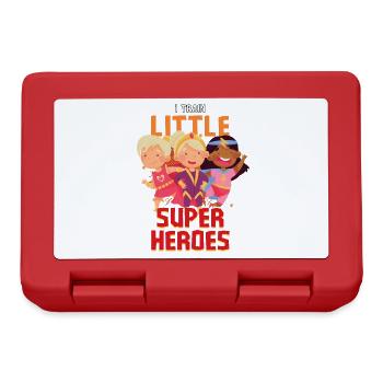 Une formatrice d’enseignants de maternelle éduque des petits super-héros - Boîte à goûter - rouge - Devant