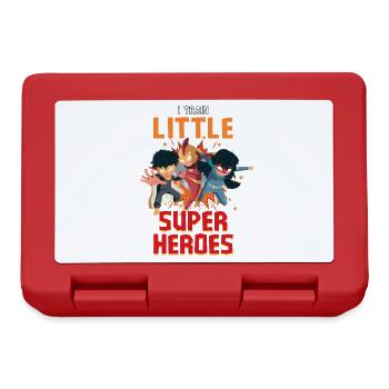 Kindergarten teacher raises little superheroes - Lunchbox - red - Front