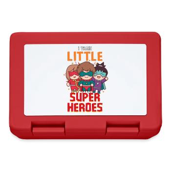 Kindergarten teacher raises little superheroes - Lunchbox - red - Front