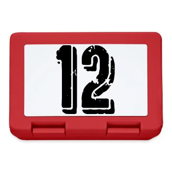 12 Zahl Trikot - Brotdose - Rot - Vorne