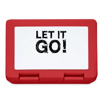 Let It Go Spruch - Lass einfach los - Brotdose - Rot - Vorne
