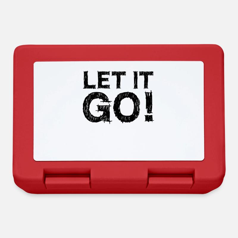 Let It Go Spruch - Lass einfach los - Brotdose - Rot