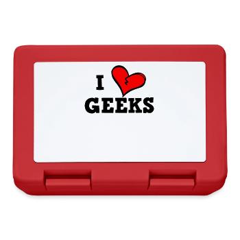 Ich liebe Geeks - Brotdose - Rot - Vorne
