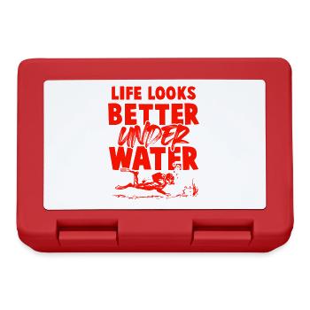 diving underwater - Lunchbox - red - Front