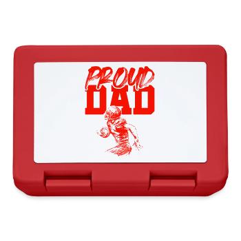 papa de football fier - Boîte à goûter - rouge - Devant